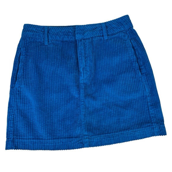 NWT BDG Urban Outfitters Wide Wale Corduroy Mini Skirt Blue Pockets Size Small - Picture 6 of 14